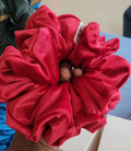 satin red scrunchie
velvet red scrunchie
large red hair tie
trendy hair accessories for women
big red scrunchie for thick hair
oversized red scrunchie