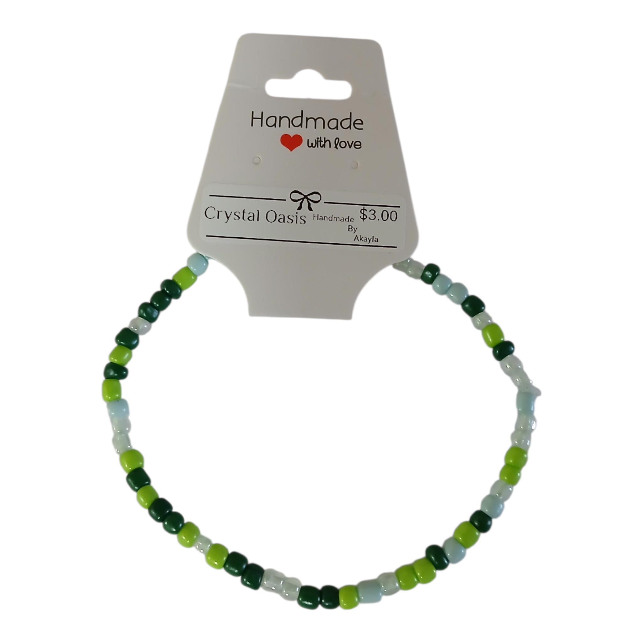 Crystal Oasis Handmade Beaded Bracelet